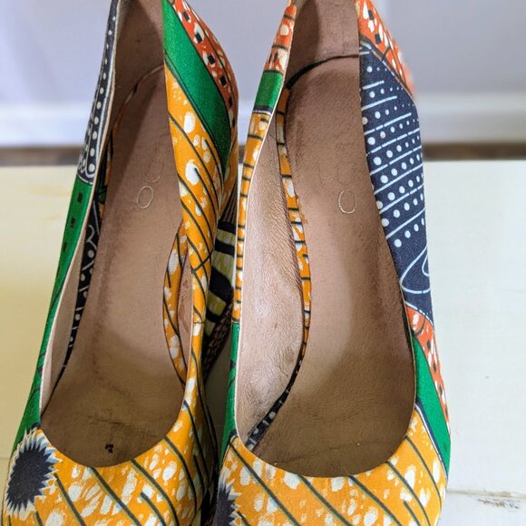 Aldo Multicolor Geometric Wedge Heels Size 38 (US 7.5–8) - Picture 6 of 7